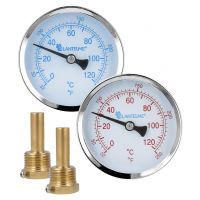 Set 2 Stück 120 °C Grad Heizung Thermometer rot...
