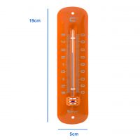 19cm Gartenthermometer Retro Orange