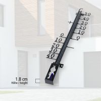 Klassiches 27cm Haus- und Gartenthermometer Metall