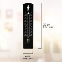 Thermometer 20 cm Kunststoff schwarz
